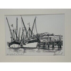 Original Pencil Signed Drawing by Gary Covell – Maritime / Nautical Artwork